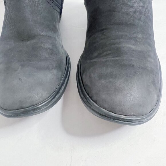 Born Grey Suede Knee High Foldover Zip Up Boots Women's Size 6.5 - Picture 9 of 11